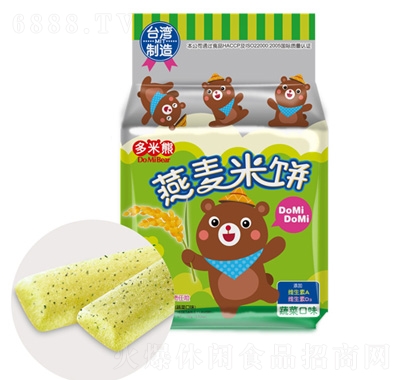 多米熊燕麥米餅(蔬菜口味)
