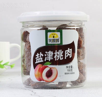 笑喔喔鹽津桃肉168g罐裝