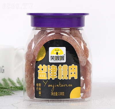 笑喔喔鹽津桃肉138g罐裝