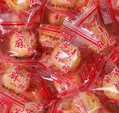 馬大大手工熬制芝麻姜汁糖袋裝零食生姜糖塊硬質糖果袋裝500g