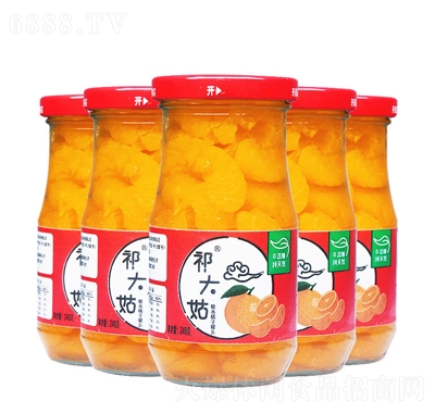 祁大姑新鮮橘子罐頭248g6瓶辦公室分享裝休閑零食
