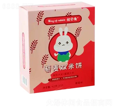 優(yōu)貝兔藜麥雙米餅草莓味批發(fā)代理招商
