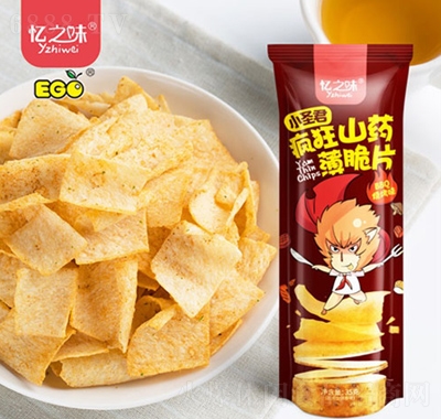 憶之味山藥脆片燒烤味35g零食薯片辦公室膨化食品