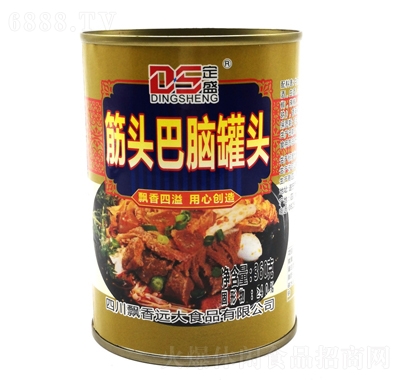 飄香遠(yuǎn)大筋頭巴腦罐頭罐裝牛肉牛雜旅游垂釣拌面360g