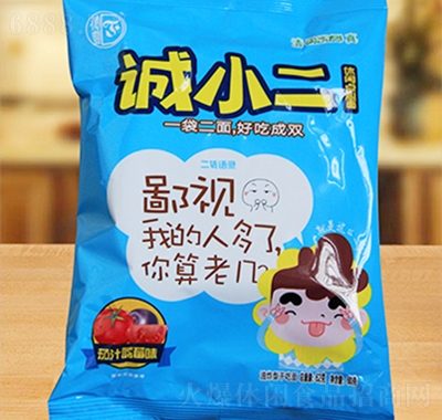 誠小二休閑點心面茄汁藍莓味干脆面方便面休閑零食