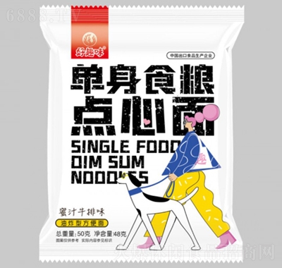 好趣味單身食糧點心面蜜汁牛排味干脆面方便面休閑零食