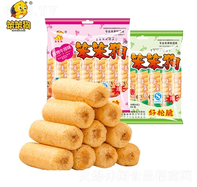 笨笨狗米果卷膨化食品100g休閑零食