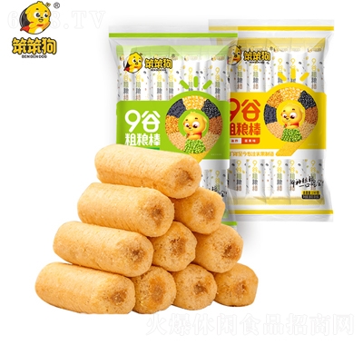 笨笨狗米果卷膨化食品九谷粗糧棒190g休閑零食