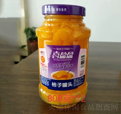 喜盈盈桔子罐頭808克×12