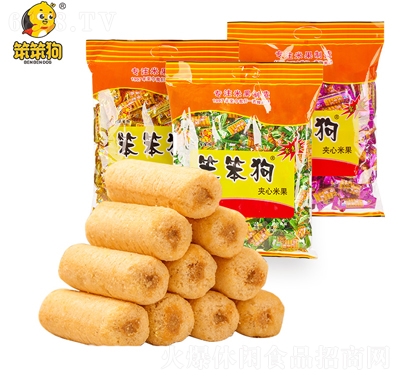 笨笨狗夾心米果卷膨化食品800g休閑零食