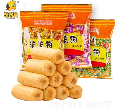 笨笨狗夾心米果卷膨化食品休閑零食