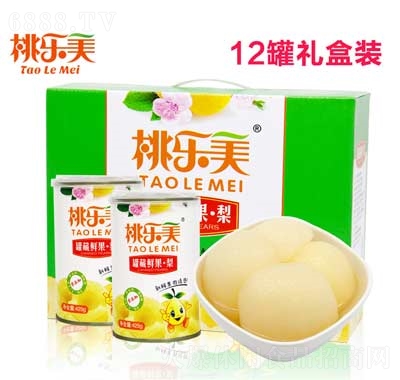 桃樂(lè)美梨子罐頭425X12罐整箱禮盒休閑食品
