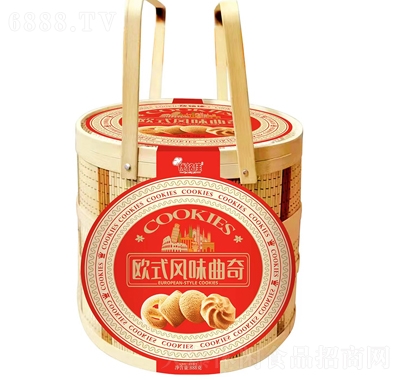 優(yōu)銘佳歐式風(fēng)味曲奇888克餅干禮盒過節(jié)送禮休閑零食