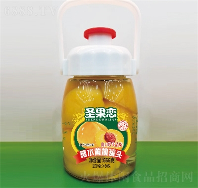 圣果戀水果罐頭食品糖水黃桃罐頭666克