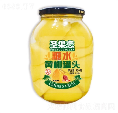 圣果戀水果罐頭食品糖水黃桃罐頭930克