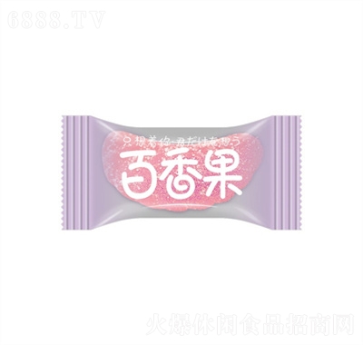 金冠水果味透明磨砂軟糖橡皮糖零食品百香果味