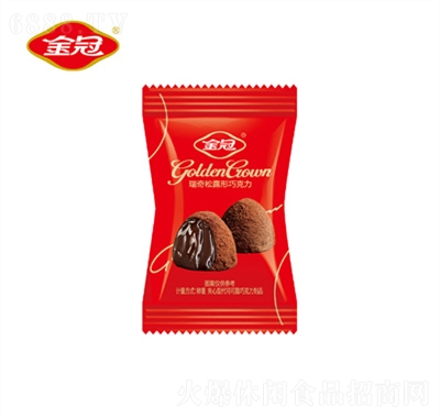 金冠松露形黑巧克力年貨結(jié)婚回禮情人節(jié)散裝糖果紅色